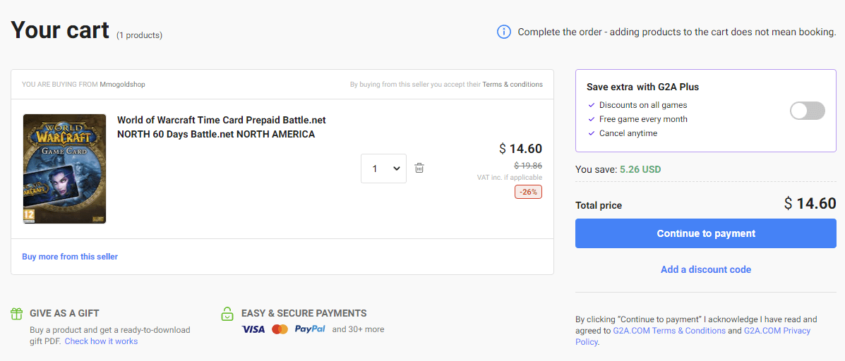 G2A Your Cart