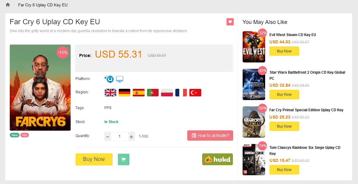 SCDKey Far Cry 6 price