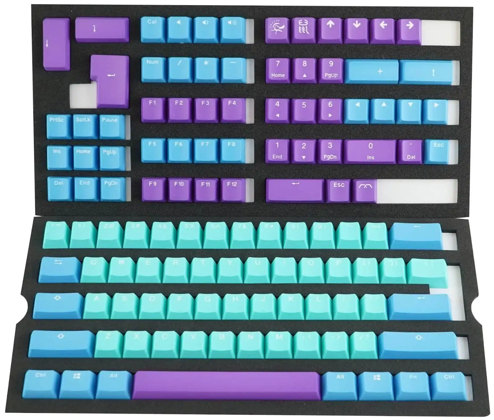 Ducky Double-Shot Frozen Llama PBT Keycaps