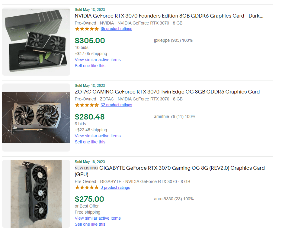 GeForce RTX 3070 Graphics Card eBay
