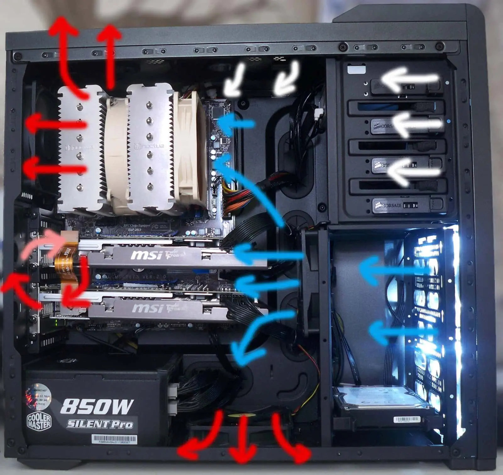 airflow and temperature