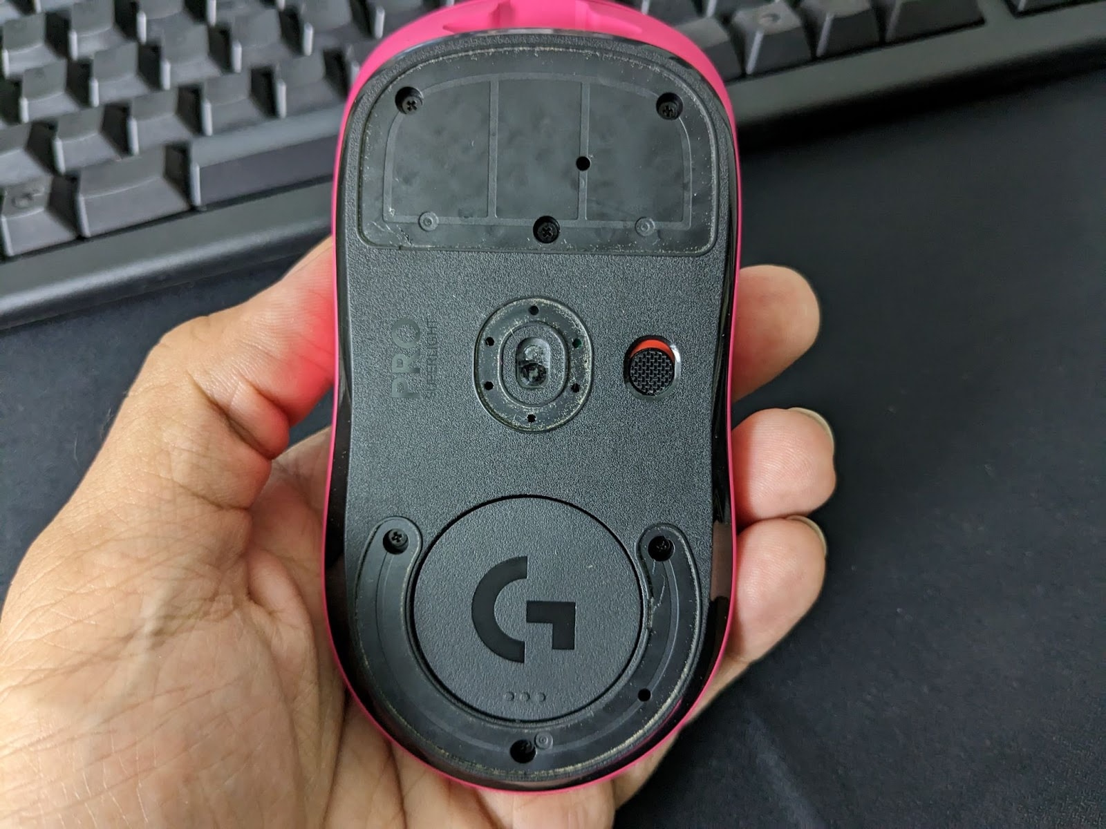 Logitech G Pro X Superlight without mouse feet