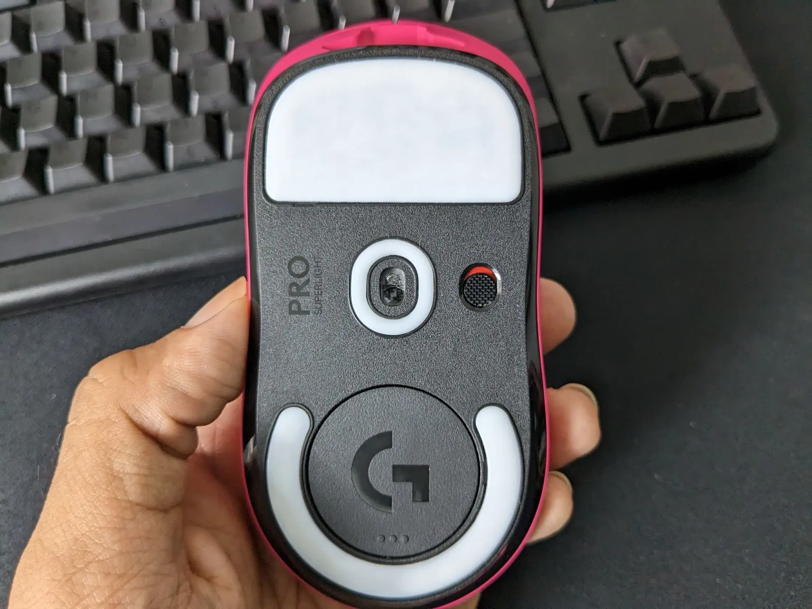 Logitech G Pro X Superlight with fresh mouse skates