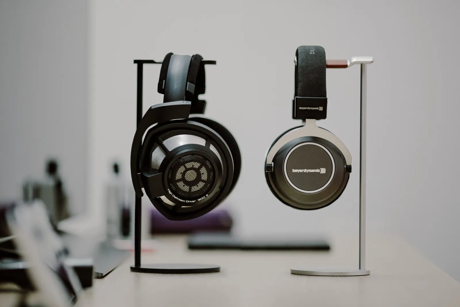Headphones hanging
