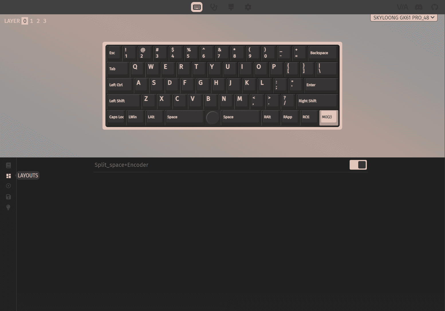 Via layout selection