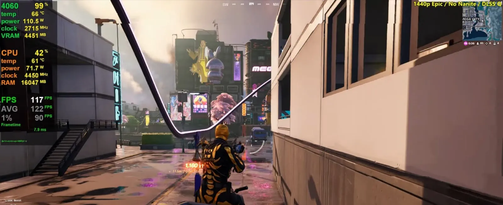 Nvidia GeForce RTX 4060 Fortnite performance