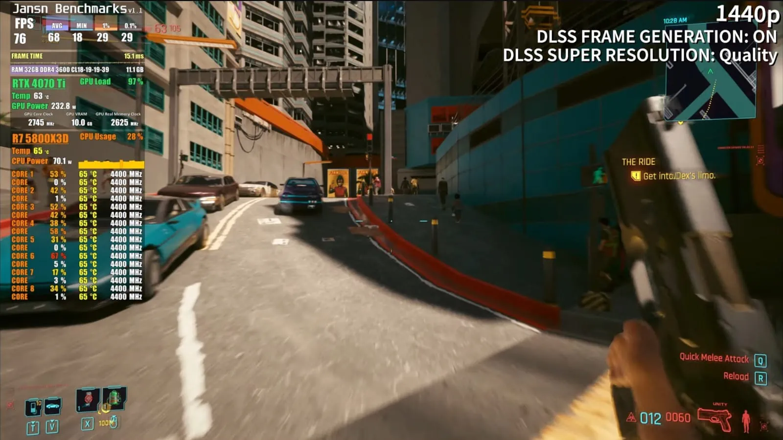 Nvidia GeForce RTX 4070 Ti in Cyberpunk 2077 RT Overdrive