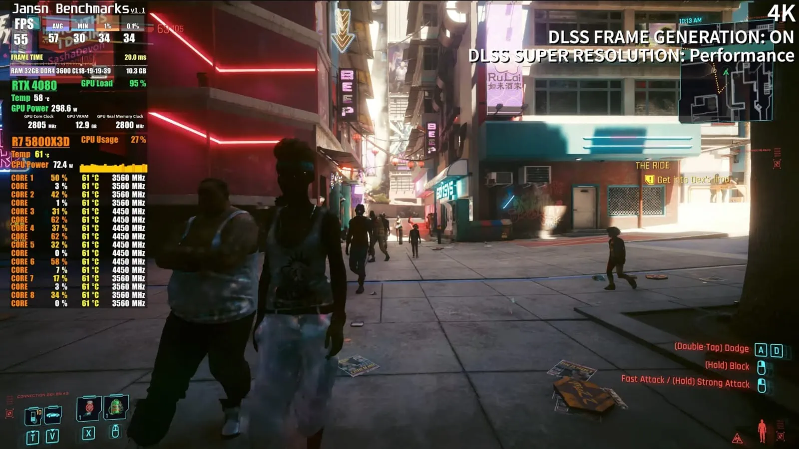 Nvidia GeForce RTX 4080 in Cyberpunk 2077 RT Overdrive
