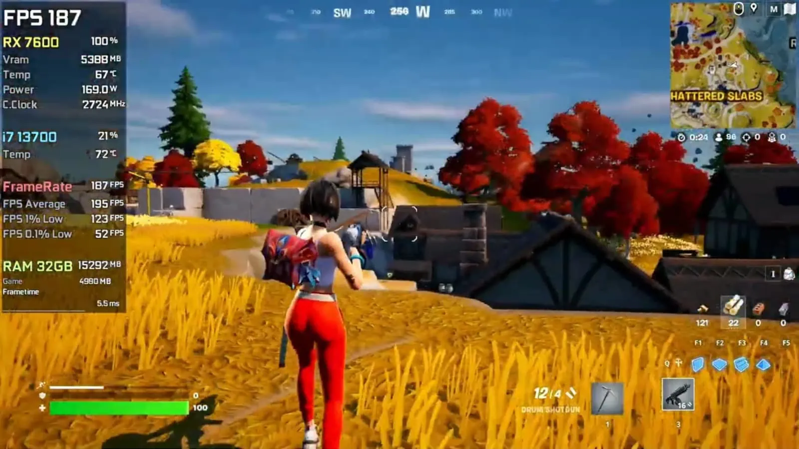 AMD Radeon RX 7600 Fortnite performance