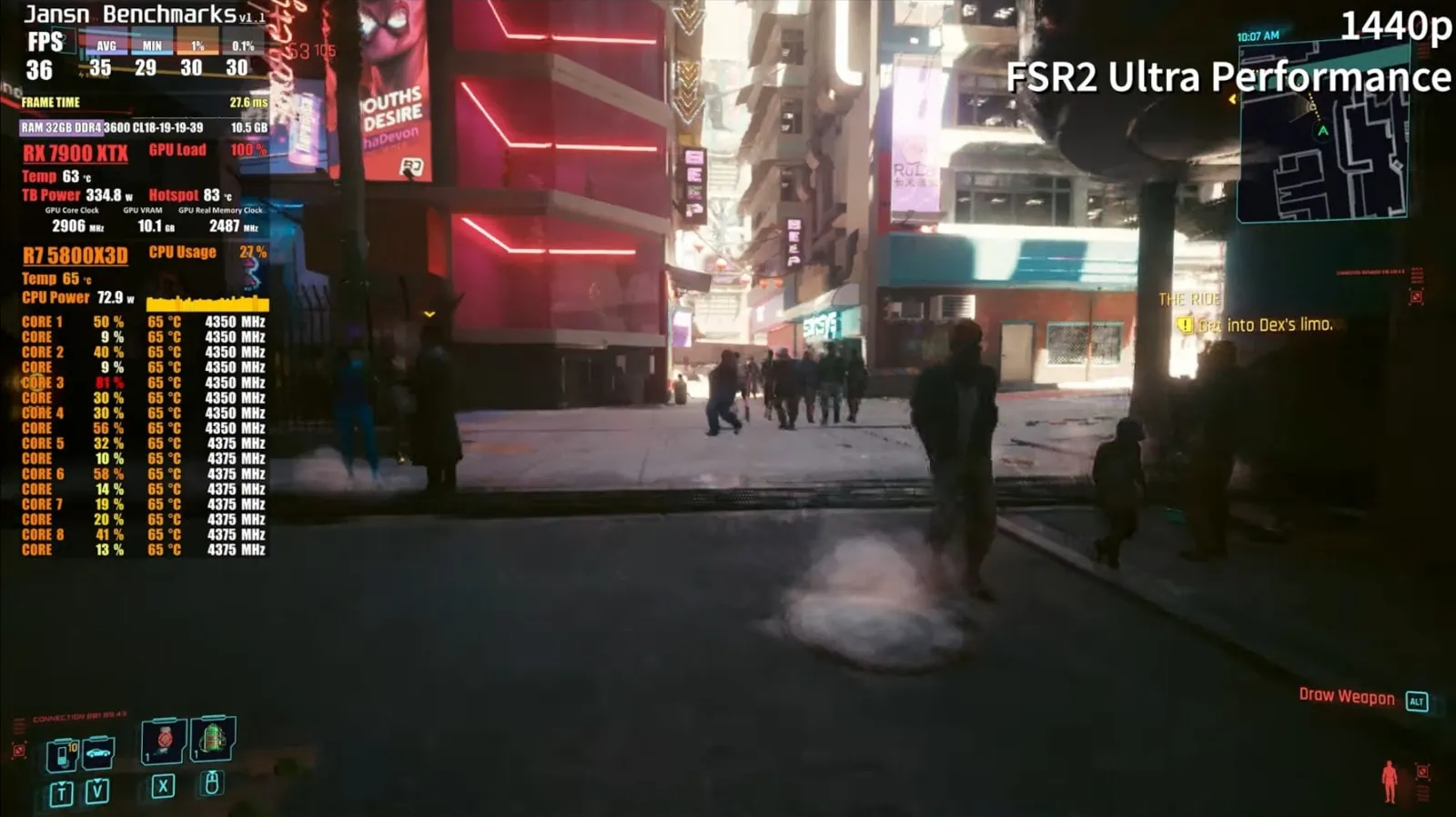 AMD Radeon RX 7900 XTX in Cyberpunk 2077 RT Overdrive
