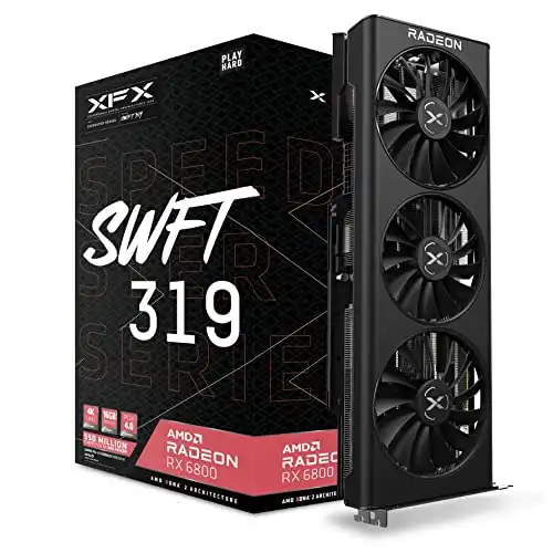 XFX Speedster SWFT319 Radeon RX 6800 Core Gaming Graphics Card